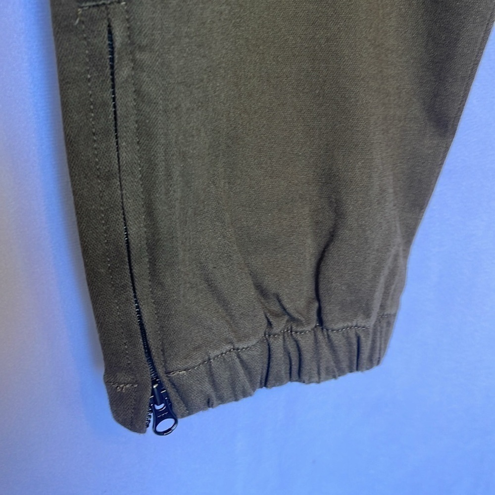 L.T.J Letter to Juliet Olive Green Cargo Joggers Size L Zip Cuff Utility NWT - Picture 4 of 15